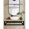 FERRO modern design Mobile Bagno in Legno di Frassino 95x45x22cm - Base per Lavabo - Stile Loft