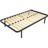 Win Bed - IDEALE - RETE SINGOLA 120x190 Ortopedica a Doghe in Legno - Telaio in Acciaio Rinforzato con Piedi Smontabili Antiscivolo
