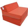 Natalia Spzoo Materasso pieghevole per ospiti 200 x 70 x 10 cm in diversi colori Microfibra (Arancione)