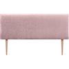 DHOME Testata rifinita in lana organica premium con gambe Testata imbottita Camera da letto Biancheria da letto imbottita Winter Luxury (Salmone, 160 cm)