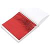 LOPJGGYF 100 Fogli di Lamina di Rame e Argento Imitazione Oro 8x8,5 cm for lavori Fai da Te, Pittura, Nail Art, doratura, Decorazioni for la casa(100pcs Big Red)