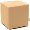 Avalon - Pouf Poggiapiedi Rigido CUBO Mamba Ignifugo Classe 1IM in Ecopelle Nautica, Puff Poggiapiedi, Seduta da Interno ed Esterno, Professionale Comodo Impermeabile, Made in IT(35cm-Biscotto)