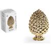 Generico Soprammobile a Forma di pigna in Ceramica Stile Siciliano Decorata Oro gic (11 X 17 CM Art 700)