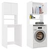 BDW Pola Multi Armadio da bagno sopra la lavatrice, 64 x 180 x 64 cm, con ripiani, armadio alto