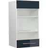 Vicco Mobile da cucina in vetro Fame-Line, Blu scuro lucido, 40 cm, per la combinazione con altri moduli della serie Fame-Line