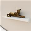 Henor Mensola Muro L in Legno 65 x 17 x 7.5 cm. Mensole per Soggiorno Studio Bagno Cucina Bianco.