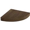 Gicos Mensola angolare da Parete pensile scaffale in Legno MDF da Muro Color Noce 24 * 24 * 4 cm DOU-789069