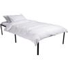 CLP Letto Hamlin in metallo con rete a doghe I Robusta struttura letto con contenitore I Letto moderno con robusta struttura nera, Colore:nero, Dimensione:200x100x41 cm