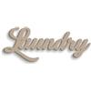 Declea Decorazione Murale da Bagno Laundry - Scritta in Legno Decorazione da Appendere alla Parete del Bagno Lavanderia - Complemento d'arredo Ornamenti in Legno per Il Bagno