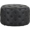 Totò Piccinni Pouf CHESTER design vintage retrò classico trapuntato (Pouf, Ecopelle Nero)