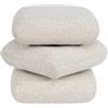 Duhome Pouf in tessuto bouclé ottomano girevole a 360°, sgabello moderno per soggiorno, camera da letto, corridoio, colore avena