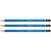 STAEDTLER Mars Lumograph - Set di 3 matite di carta 100 miniere, 2 mm, blu 3H