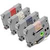 Caidi 5X Caidi 12mm Compatibile TZe Satinate Raso per Brother TZe-R231 TZe-R234 TZe-RE34 TZe-RN34 TZe-RW34 per PT-P710BT H110 D210 H200 E100VP H107B H100LB H101GB H100 H100R H105 H101C 1000 D400VP
