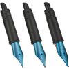 erofa Set di 3 penne stilografiche Hongdian (punta fine, extra fine e piegata) colore: blu, serie 1850, 1851, 6013, 517S e 517D.