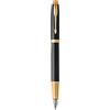 Parker 1931653 IM Premium Penna Stilografica, Punta Media e Ricarica di Inchiostro Blu, Confezione Regalo, Black Golden Trim, premium black golden trim