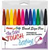 Pentel SES15C Brush Sign Pen pennarello punta fibra flessibile taschina 12 colori