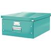 Leitz Click & Store WOW Scatola Archivio Grande, per Riporre e Trasportare Documenti A3 e Oggetti di Grandi Dimensioni, Adatta a Casa e Ufficio, Blu Ice, 60454051