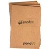 pandoo, set di 5 quaderni per appunti in formato A4, in 100% fibra di bambù, 40 fogli per quaderno, 21 x 29,5 cm A5