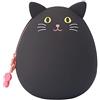 Lihit Lab PuniLabo - Astuccio con cerniera Large: 1.3 x 4.7 x 3.8 inches Gatto nero.