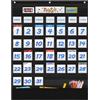 Eamay Calendario mensile in aula con 43 tasche, 3 tasche portaoggetti per facile parete o supporto grafico (nero)