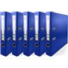 Netuno 5 raccoglitori ad anelli a4 blu registratori a leva con anelli raccoglitori carte dorso 5 cm registratori documenti grandi faldoni portadocumenti classificatori documenti per ufficio casa