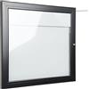 Danieli - Bacheca da Esterno Luminosa - Porta menu con Serratura e Coppia di Chiavi - Facile Fissaggio a Parete - Fondo in Acciaio Magnetico e Scrivibile (2xA4 con LED)