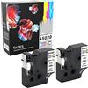 PRESTIGE CARTRIDGE 2 Nastri 45020 bianco su trasparente 12mm x 7m Etichette compatibili per DYMO LabelManager LM 100 150 160 200 210D 260 280 300 350 350D 360D 400 420P 450 500TS PC PC2 PnP LabelWriter LW 400 450 Duo