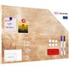 ALLboards Lavagna magnetica in acciaio LEGNO NATURALE 60x40cm METALboards lastra adatta per tutti i tipi di calamite + set di accessori GRATIS