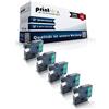Print-Klex 5x Compatibile Nastri per Dymo D1 45019 Labelwriter400Duo Dymo 1000 1000 Plus 2000 3500 5500 Labelmaker 4500Pocket S0720590 12mm x 7m Bk-Green Etikettenlabel - Easy Print Serie