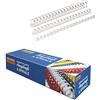 Aurora Store.it 20 DORSI PLASTICI BIANCHI A 21 ANELLI DORSO 38 MM PER RILEGATURA A SPIRALE confezione da 20 pz - diametro 38 mm - capacità 320 ff
