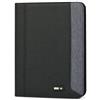 NIJI ITALIANA Portablocco Formato A5 con Chiusura Cerniera Tessuto Colore Nero City Time