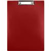Netuno 1 portablocco A4 con clip, rosso scuro, supporto in metallo, cartella rigida, in plastica, con clip