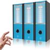 LogicaShop UBOX Raccoglitori ad Anelli A4 Grandi con Custodia, Faldoni Archivio, Classificatori Documenti Dossier Ufficio, Dox Registratore a Leva Raccoglitore (3Pz Commerciale, Celeste, Dorso 8)