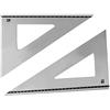 Aurora Store Set di 2 Squadrette in Alluminio per geometria matematica, Coppia Squadre disegno in lega di alluminio da 31 cm da 60° e 21 cm da 45° gradi, per studenti disegno tecnico 45°0°