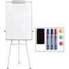 DOEWORKS Lavagna Bianca Cavalletto 90 x 60cm Treppiede, Lavagna Magnetica Cancellabile a Secco, Altezza Regolabile & Pieghevole per Casa Scuola Ufficio, Bianco
