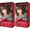 Revlon ColorSilk Beautiful Color, Tinta per Capelli Permanente, Senza Ammoniaca, con Cheratina, Colore e Brillanza Duratura, 30 Castano Scuro (Confezione da 2)