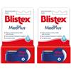 Blistex, MedPlus Balsamo Labbra in Vasetto, Sollievo Immediato per Labbra Screpolate, Secche e Arrossate, Formula Lenitiva con Mentolo e Canfora - Formato in Vasetto 7g (Confezione da 2)