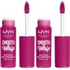 NYX Professional Makeup Rossetto Liquido, Tinta Labbra Matte, Tonalità Ultra-Vibranti, Con Burro di Karité e Burro di Cacao, Smooth Whip, Tonalità: Pillow Fight (Confezione da 2)