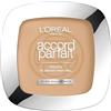 L'Oreal Paris L'Oréal Paris Cipria Uniformante e Fissante, Per Tutti i Tipi di Pelle, Pelle Setosa e Risultato Naturale, Arricchita con Pigmenti Minerali e Acido Ialuronico, Accord Parfait, 3D Beige Doré