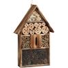 Relaxdays Casetta per Insetti Grande 48 cm, da Appendere, Hotel per Api e Casa per Farfalle, in Legno, Marrone Naturale
