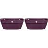 Elho Vibia Campana Wall Basket 35 - Fioriera per Balcone esterno - Ø 35.0 x H 14.8 cm - Viola/Porpora Acero (Confezione da 2)