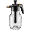 Fiskars Spruzzatore a Pressione, Per Trattamenti di Piante a Base di Acqua, Spruzzo Regolabile, Valvola di Sicurezza per Stabilità della Pressione, 1,8 L, Nero/Arancione/Trasparente, 1027379