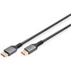DIGITUS Cavo Displayport - Displayport 2.1 - 16k/60Hz - 8k/120 Hz - 4k/240Hz - UHD - VESA UHBR20 - HDR, HDR10, HDCP - 1m - Nero - compatibile con monitor da gioco e scheda grafica
