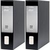 Rexel Esselte Dox 1 Raccoglitore a Leva Formato Commerciale D8, A4, Nero, 1 Pezzo (Confezione da 2)