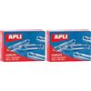APLI 11714 Clip zincate numero 2, 32 mm, 100 u, Argento (Confezione da 2)