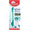 Maped - Penna cancellabile Kidy Learn - Penna Animali Squalo Bambini con Gomma Integrata, Ricaricabile ed Ergonomica - Fornitura scolastica per l'apprendimento della Scrittura - Accessorio per la