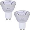 LEDart 2 lampadine GU10 LED 5W angolo fascio stretto 4° Ra90 3000K / 85-256V 50/60Hz