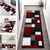 SGLGSTORE Tappeto da Cucina Antiscivolo, Tappeto passatoia Lavabile 50X350CM Grigio Rosso Bianco Tappeto Lungo Ingresso Corridoio per Soggiorno Camera da Letto Tappetino Tappeti Runner Larghezza 40cm-100cm