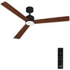 CREATE / WIND MODERN L/Ventilatore da soffitto con luce nero legno scuro con telecomando / 40W, Luce LED 3 temperature, Ø152 cm, funzione estate-inverno
