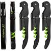 AAABOX 5 pezzi Set Cavatappi Professionale,3 in 1 Cavatappi Vino, Apribottiglie Vino,Cavatappi da Sommelier con Tagliacapsule（Verde+Nero）